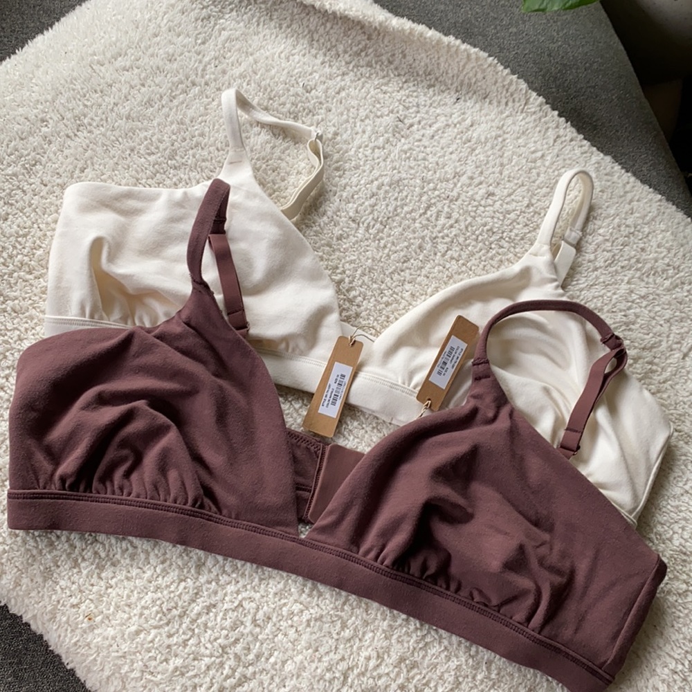 Skims Cotton jersey triangle bralette